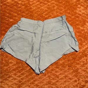 Athleta Sky blue satin sleep shorts